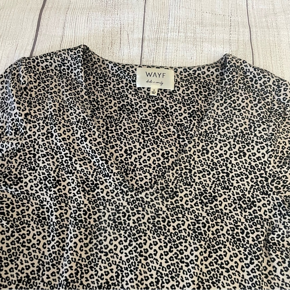 WAYF Women’s Alexa Short Sleeve Animal Print Maxi Dress Size Small - Picture 3 of 12
